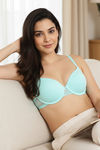 Zivame Beautiful Basics Padded Wired Medium Coverage T-Shirt Bra - Aruba Blue — thumbnail 6